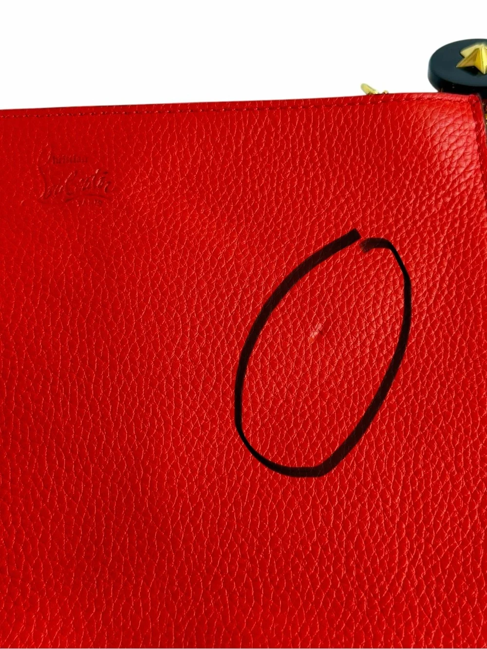 Christian Louboutin Red Leather Crossbody Bag with Heart Charm